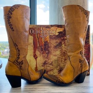 The Old Gringo Cowboy Boots. Erin 13” Brass/Bone.